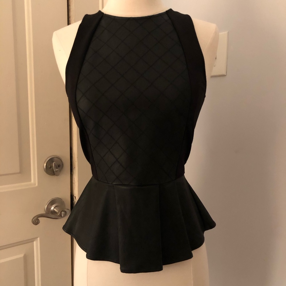 Dolce Vita Leather peplum top